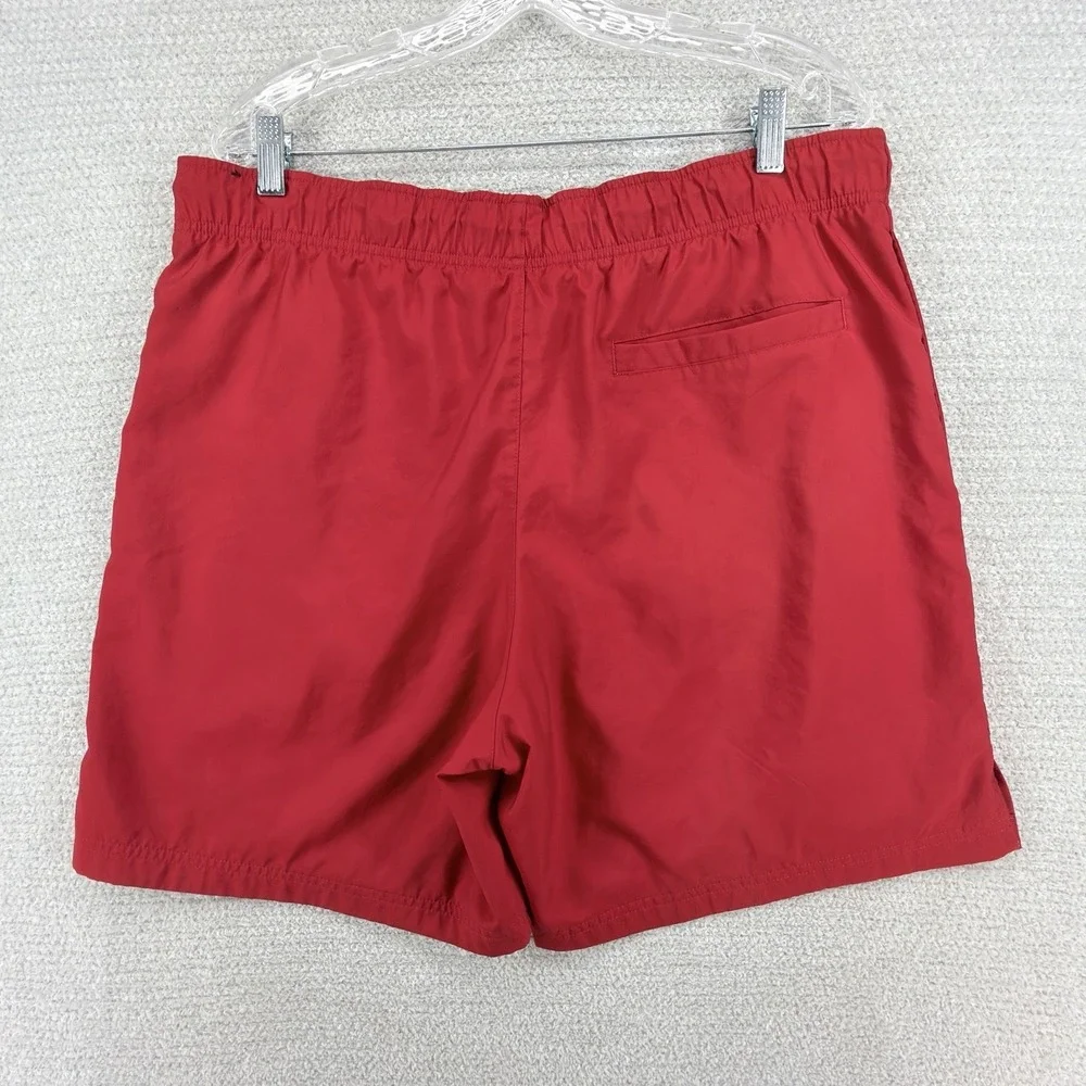 Jordan Jumpman Poolside Shorts Mens Large Gym Red Black Lined Swim CZ4751-687